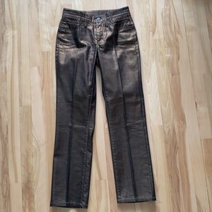 EUC Cambio bronze metallic jeans size USA4